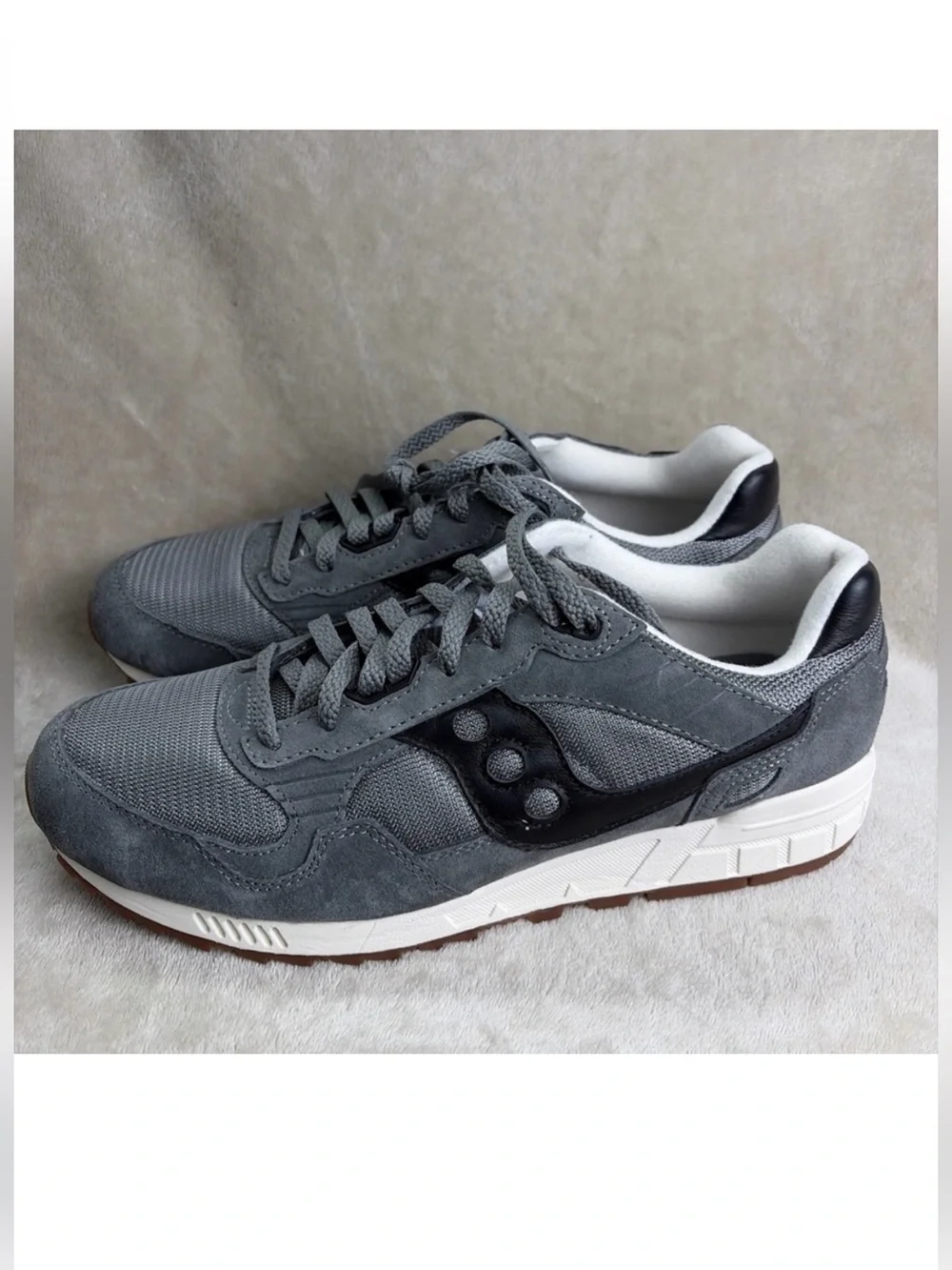 Saucony Shadow 5000 Gray/Black Size 10.5 Sneakers Retro-Style Walking S70665-71
